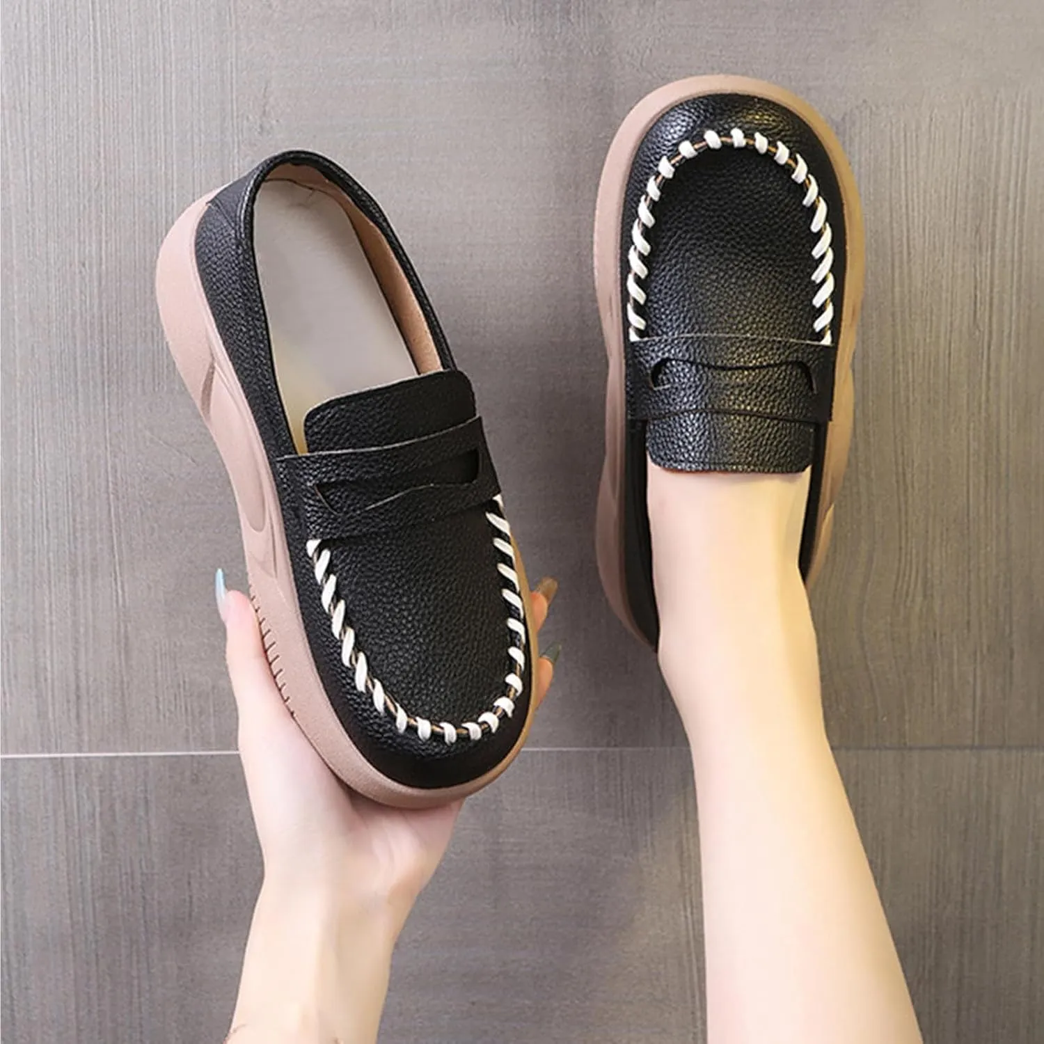 Biscalo Loafers for Women, Soft-Soled Corrective Loafers for Women