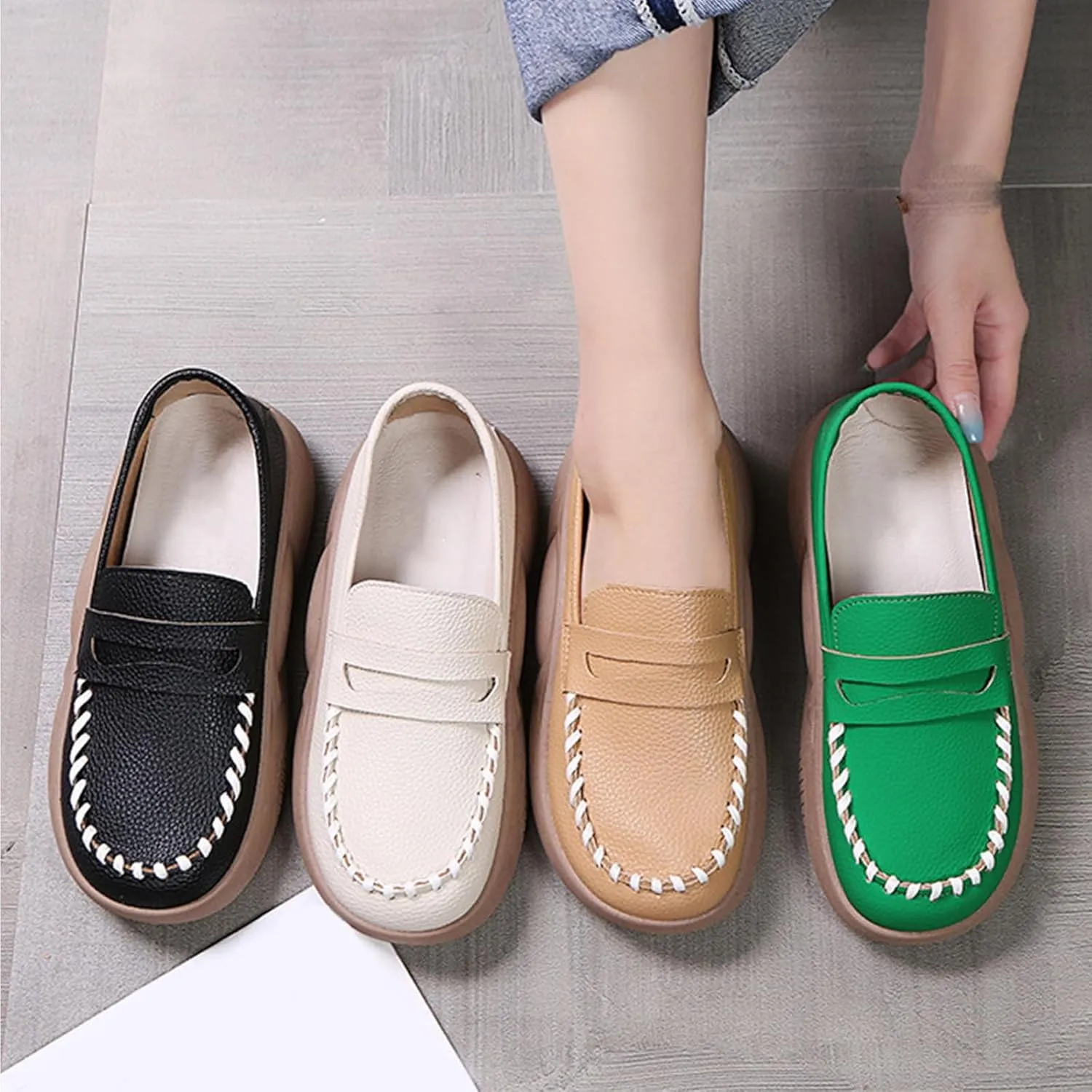 Biscalo Loafers for Women, Soft-Soled Corrective Loafers for Women