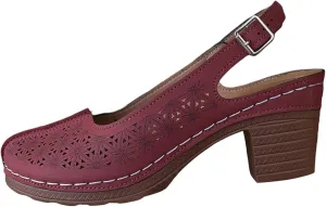 Block Heel Sandals For Women Closed Toe Hollow Out Vamp Ankle Strap Buckle Round Toe Sandals Low Block Chunky Heels Sandal Comfortable Soft Bottom Fashion Sandal Elegant Wedding Going Out Shoes
