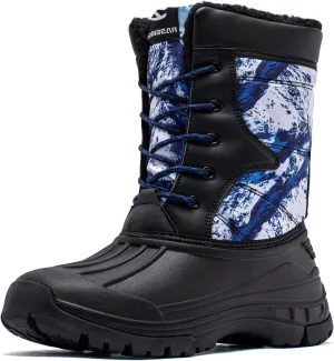 BODATU Boys' Waterproof Winter Snow Boots with Insulation for Cold Weather