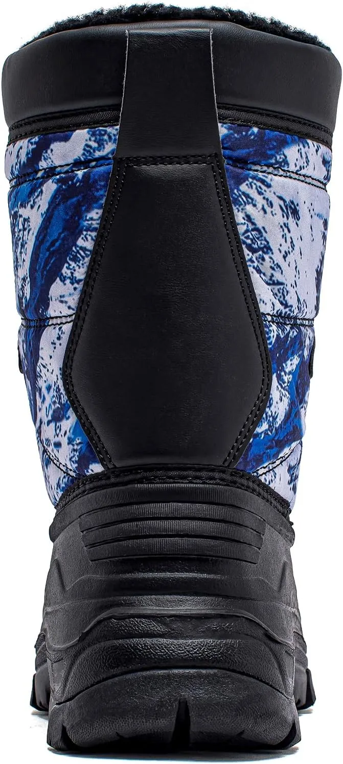 BODATU Boys' Waterproof Winter Snow Boots with Insulation for Cold Weather