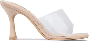 Cape Robbin Clear Sexy High Heels for Women, Transparent Open Toe Shoes Heels for Women