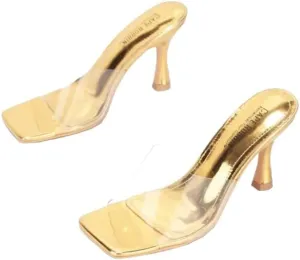 Cape Robbin Clear Sexy High Heels for Women, Transparent Open Toe Shoes Heels for Women