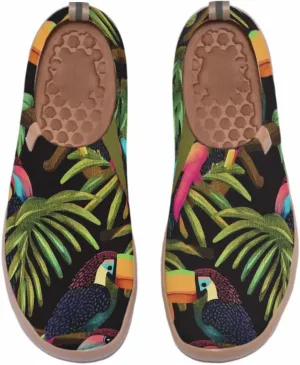 Casual Knitted Shoes for Women Art Painted Slip On Loafers Lightweight Comfort Walking Sneakers