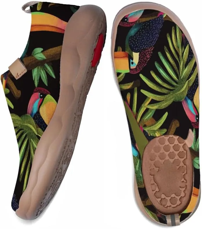 Casual Knitted Shoes for Women Art Painted Slip On Loafers Lightweight Comfort Walking Sneakers