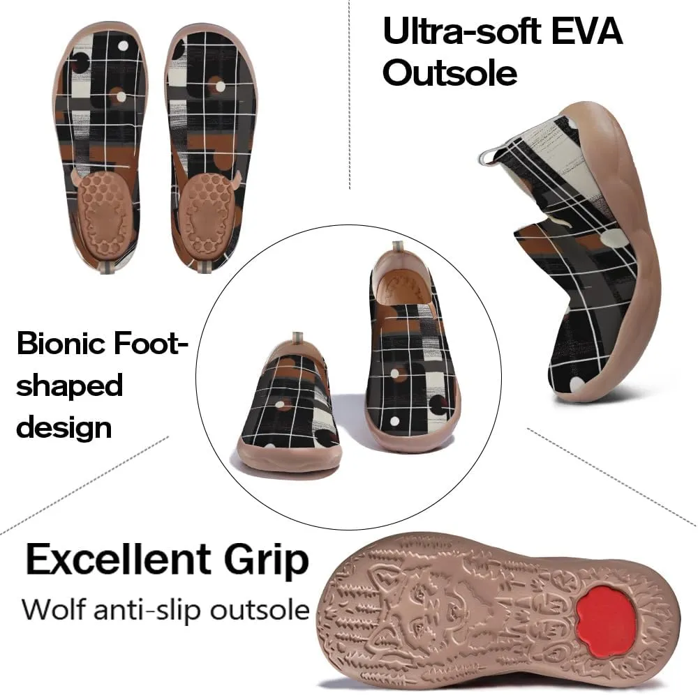 Casual Slip On Loafers for Women Art Painted Travel Shoes Lightweight Comfort Knitted Walking Sneakers
