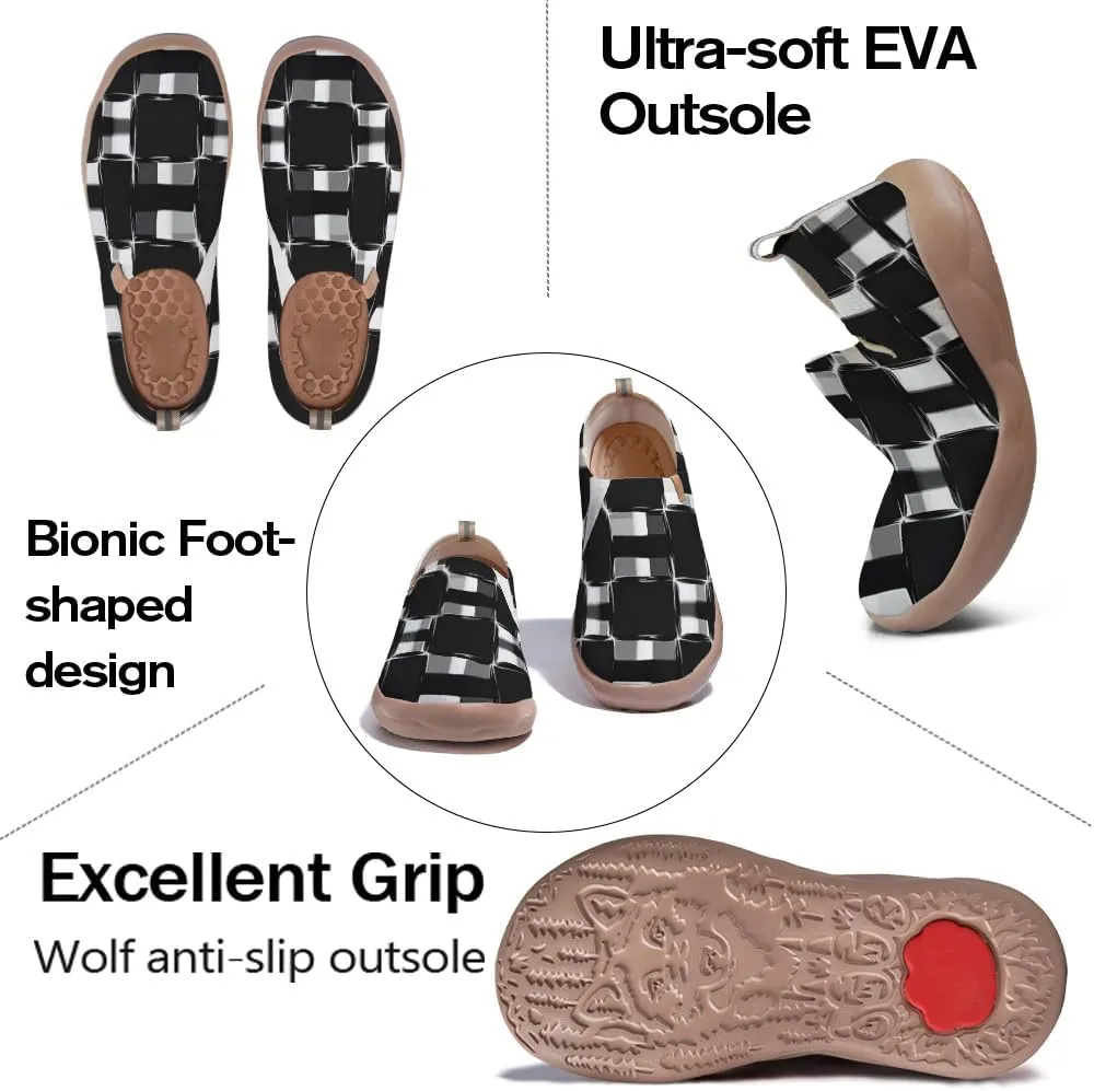 Casual Slip On Loafers for Women Art Painted Travel Shoes Lightweight Comfort Knitted Walking Sneakers