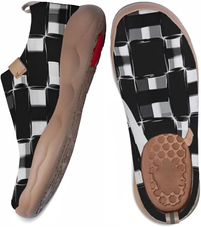 Casual Slip On Loafers for Women Art Painted Travel Shoes Lightweight Comfort Knitted Walking Sneakers