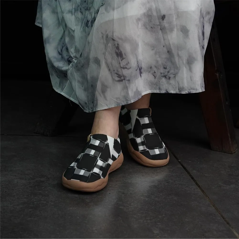 Casual Slip On Loafers for Women Art Painted Travel Shoes Lightweight Comfort Knitted Walking Sneakers