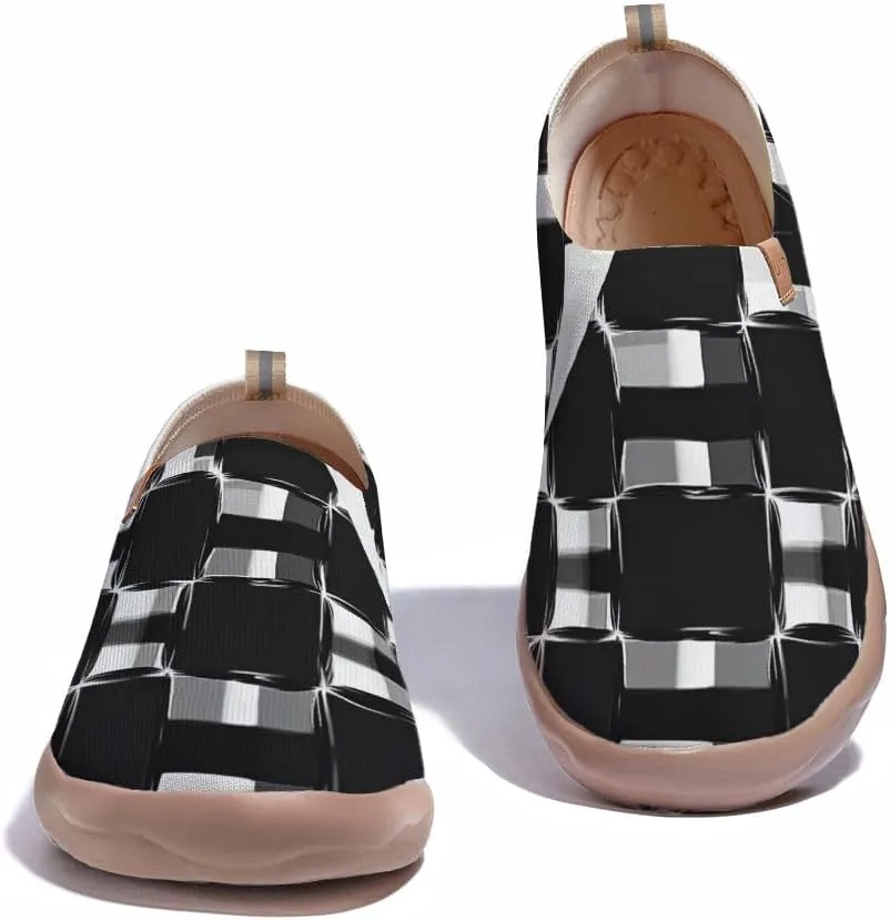 Casual Slip On Loafers for Women Art Painted Travel Shoes Lightweight Comfort Knitted Walking Sneakers