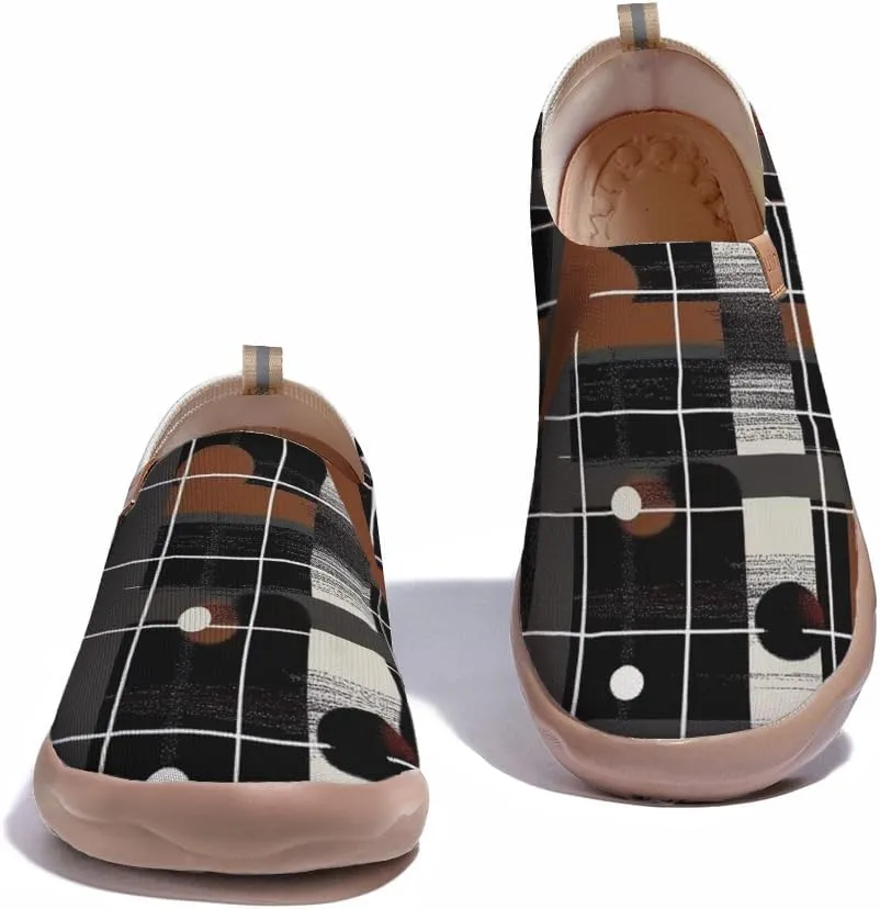 Casual Slip On Loafers for Women Art Painted Travel Shoes Lightweight Comfort Knitted Walking Sneakers
