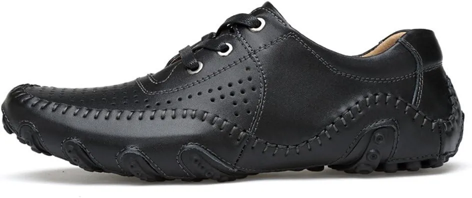 ChicWind Men's Hollow Out Leather Driving Loafers Casual Boat Shoes