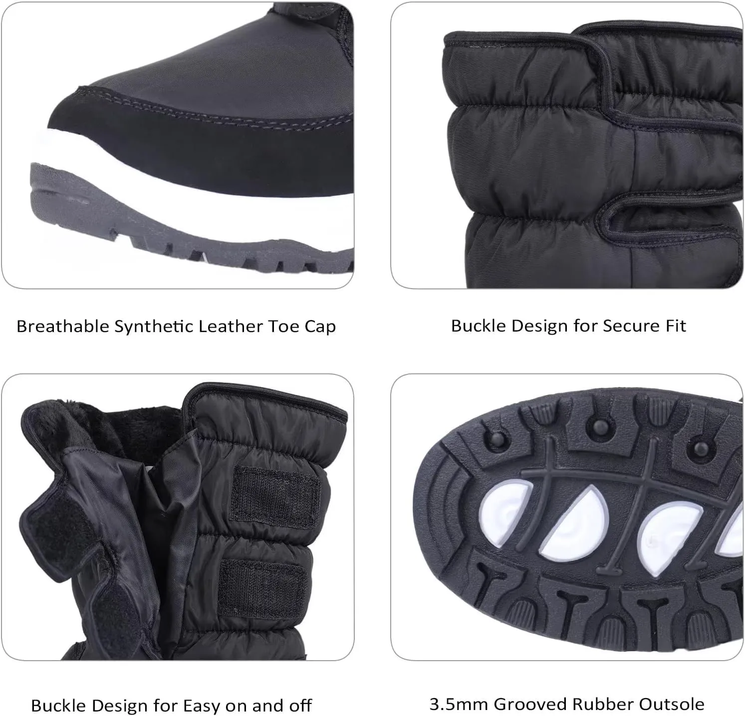 CIOR Women's Snow Boots Winter II Water-Resistant Fur Lined Frosty Warm Anti-Slip Boot U120WMX001-0429