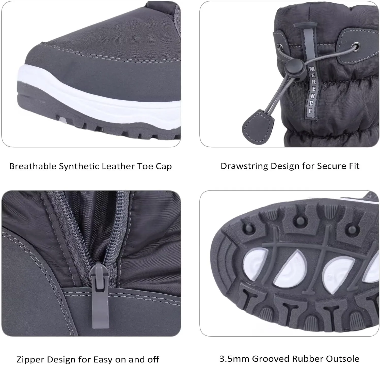 CIOR Women's Snow Boots Winter II Water-Resistant Fur Lined Frosty Warm Anti-Slip Boot U120WMX001-0429