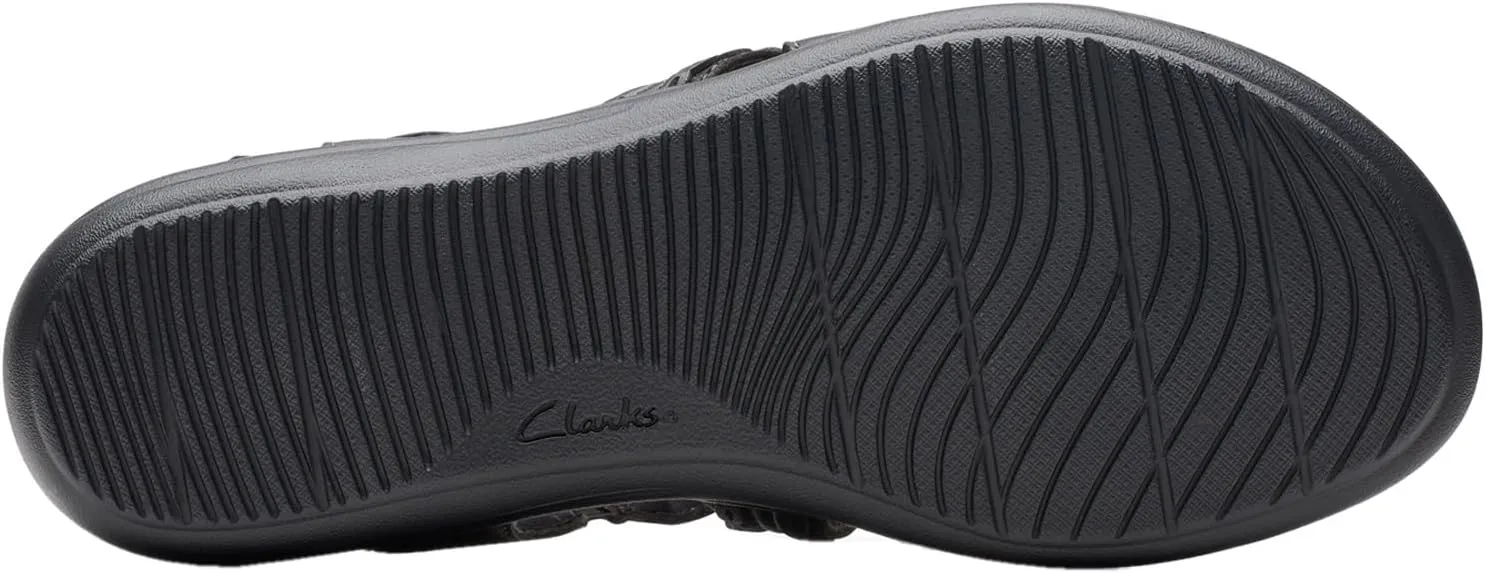 Clarks Womens Laurieann Rena Leather Criss-Cross Slingback Sandals