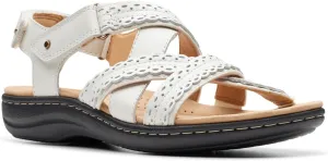 Clarks Womens Laurieann Rena Leather Criss-Cross Slingback Sandals