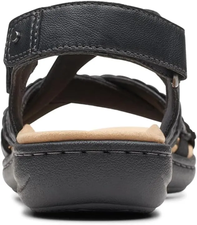 Clarks Womens Laurieann Rena Leather Criss-Cross Slingback Sandals