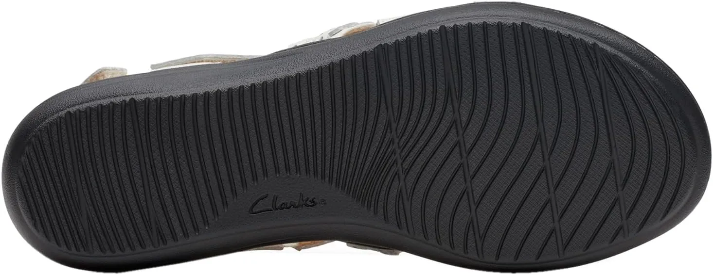 Clarks Womens Laurieann Rena Leather Criss-Cross Slingback Sandals