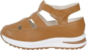 Closed Toe Hollow-Out Sandals for Women Plus Size Platform Wedge Sandals Casual Buckle Ankle Strap Shoes Summer Comfortable Weaving Shoes Height-Boosting Thick Sole Shoe