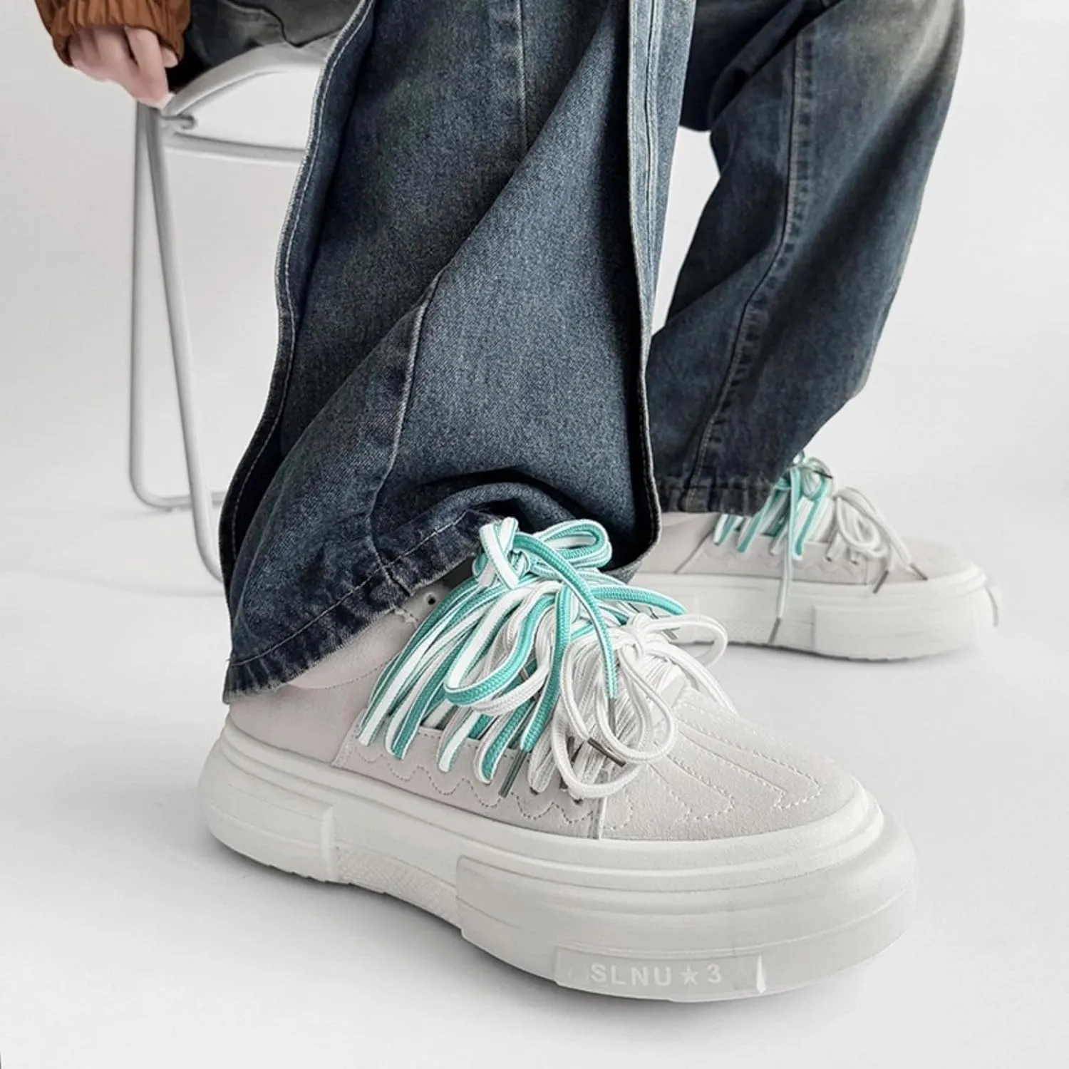 Cool Chunky Sneaker for Women Y2K Sporty Platform Sneakers Thick Sole Aesthetic Walking Shoes
