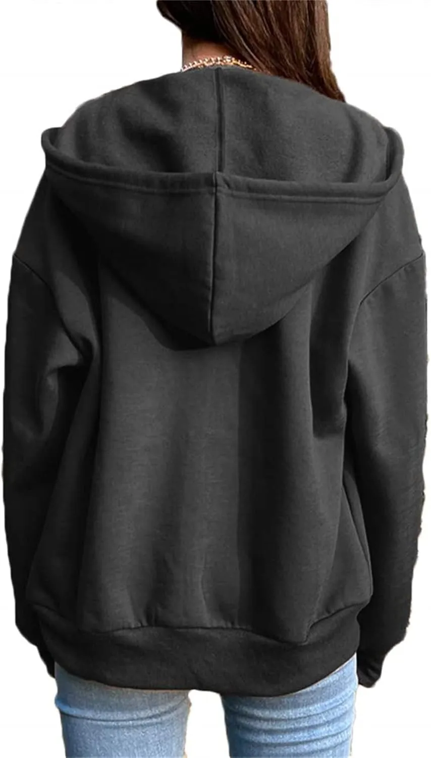 COOLMONAR Women Y2K Hoodie Y2K Athletic Workout Basic Casual Sweatshirt Harajuku Zip Up Hoodies