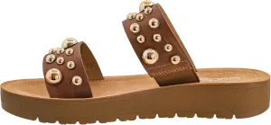 Corkys Footwear Womens Bad Romance Sandals - Featuring Dome Embellished Straps, And An Easy Slip-On Design - Stylish and Comfortable for Everyday Wear