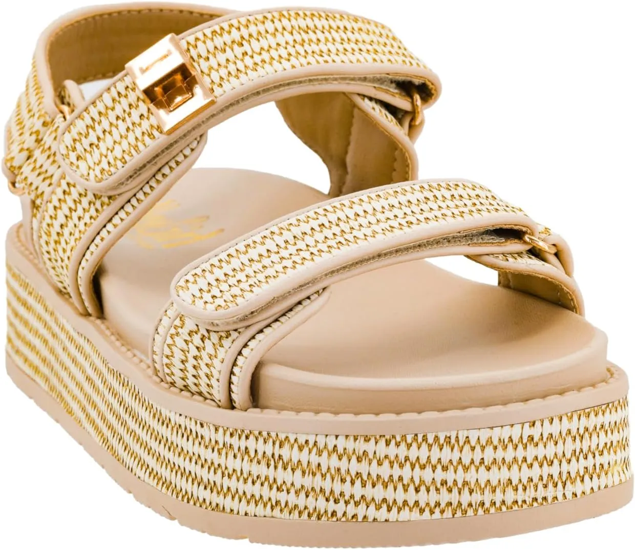 Corkys Footwear Women's Go For It Sandals - Featuring A Chic Two-Strap Design with 2-Inch Platform and Adjustable Hook and Loop Closure for Comfort and Style