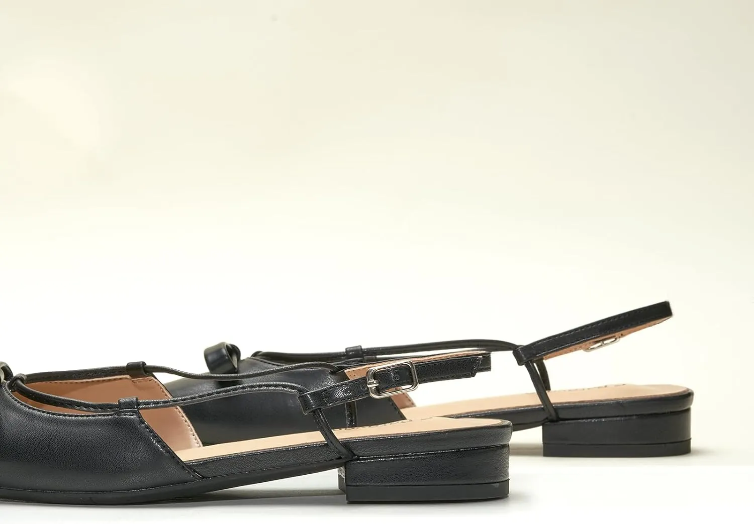 C.Paravano Women's Slingback Flats, Stylish Almond Toe Sandals, Comfortable Flats with Adjustable Strap, Dressy, Office Wear, Daily Use