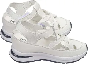 CRNTCEM Womens Sports Sandals Summer Lightweight Hollow Outdoor Comfortable Casual Sandals 2025 New Breathable Platform Wedge Stylish Roman Sandal