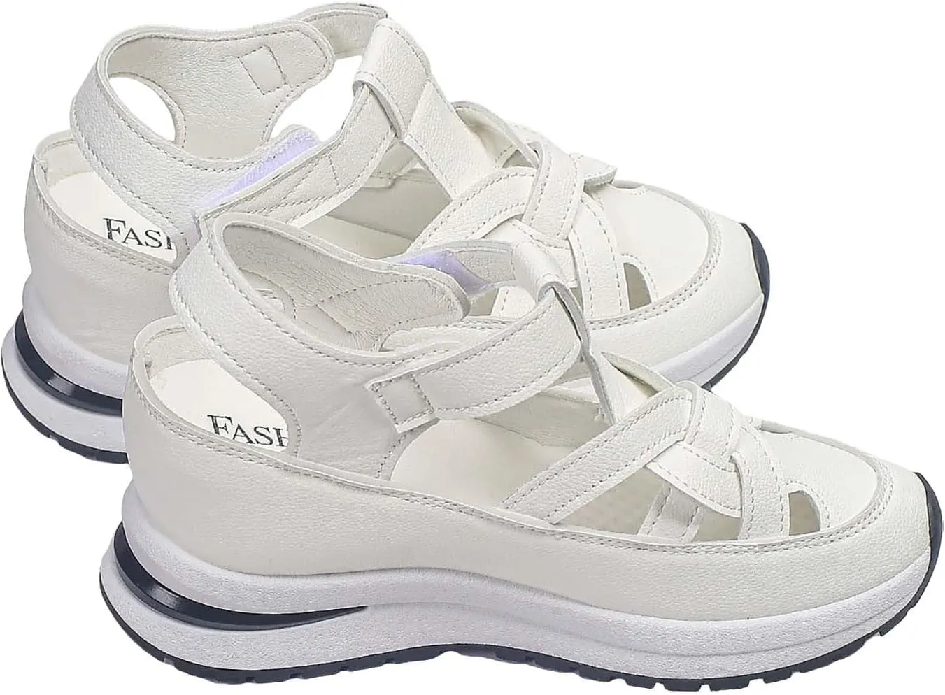 CRNTCEM Womens Sports Sandals Summer Lightweight Hollow Outdoor Comfortable Casual Sandals 2025 New Breathable Platform Wedge Stylish Roman Sandal