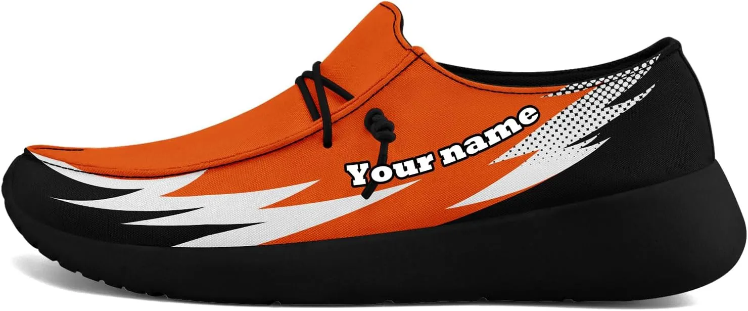 Custom Canvas Loafers for Men Women Print Name Image Logo Gift Slip On Light-Weight Comfortable Work Walking Boat Shoes