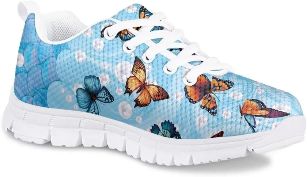 Cute Girls Fashion Sneakers Running Shoes Kids Lightweight Breathable Casual Walking Shoes