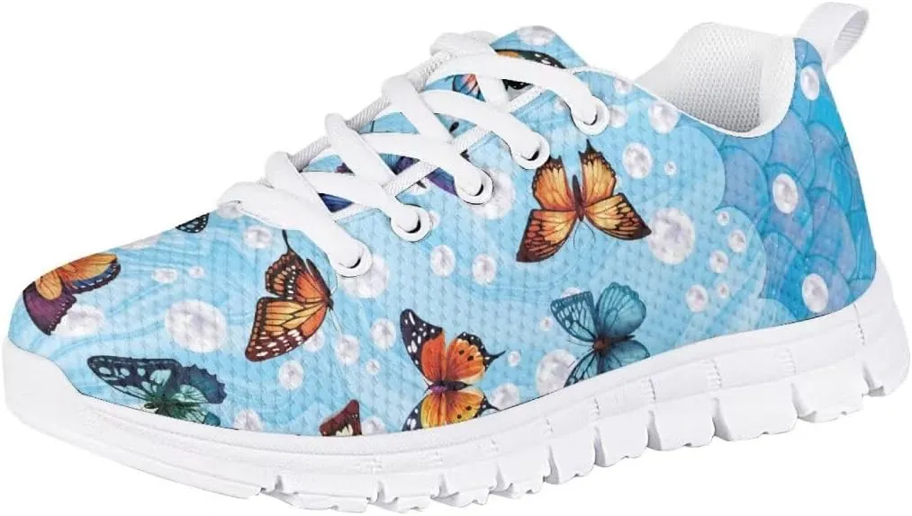 Cute Girls Fashion Sneakers Running Shoes Kids Lightweight Breathable Casual Walking Shoes