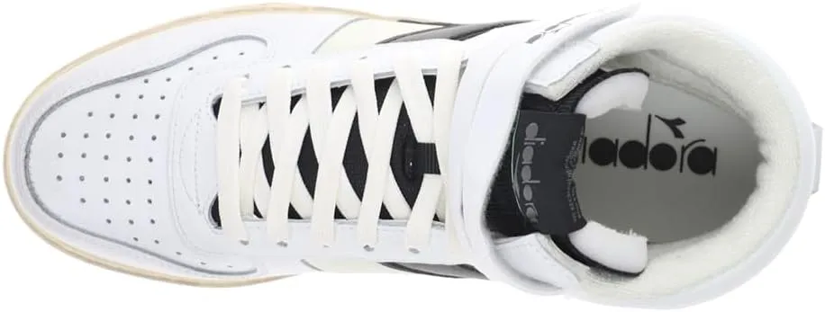 Diadora Mens Magic Basket Mid Icona High Sneakers Shoes Casual - White