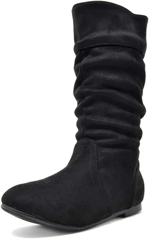 DREAM PAIRS BLVD-K Black Girl's Knee High Boots Size 9 M US Toddler