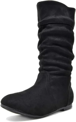 DREAM PAIRS BLVD-K Black Girl's Knee High Boots Size 9 M US Toddler
