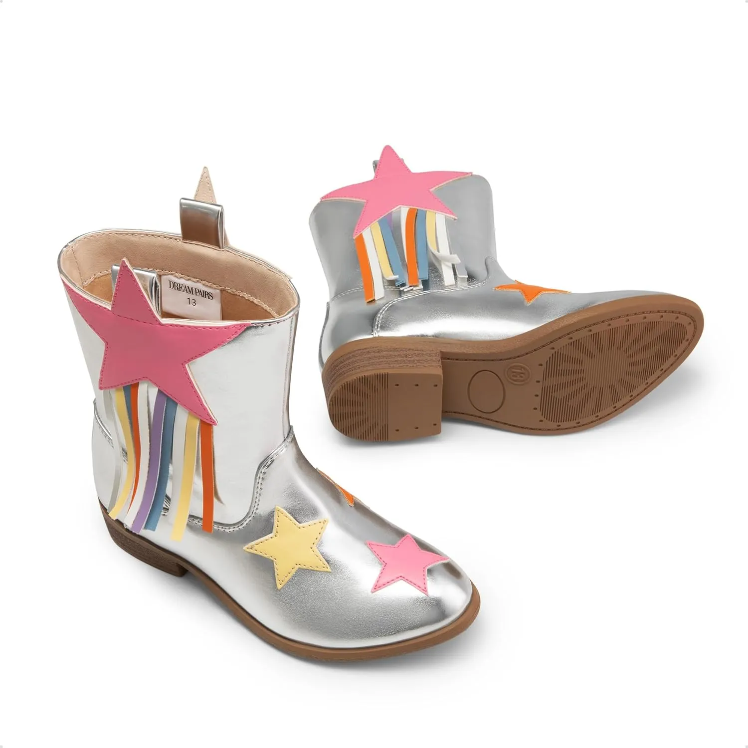 DREAM PAIRS Girls Cowgirl Cowboy Western Mid Calf Tassel Boots