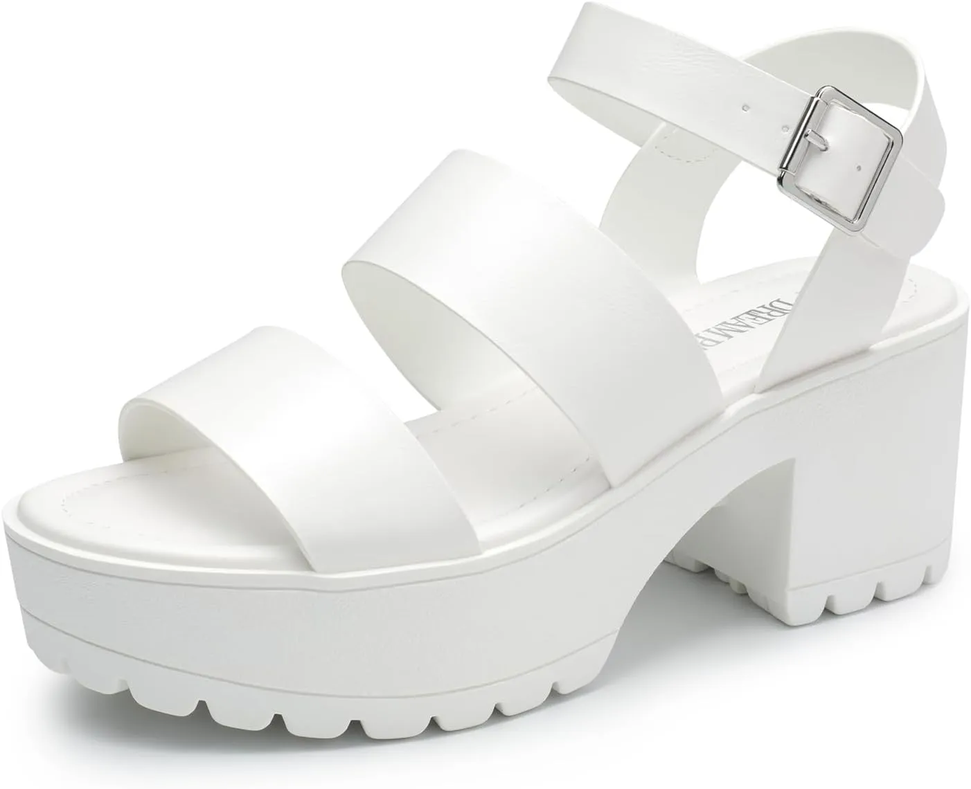 DREAM PAIRS Platform Heels for Women Lightweight Chunky Open Toe Stylish Comfortable Fisherman Sandals with Adjustable Ankle Strap