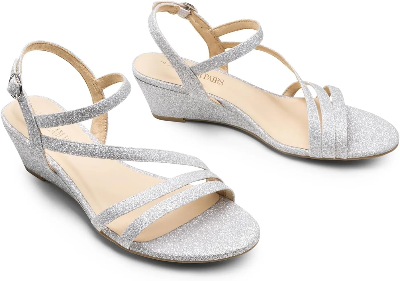DREAM PAIRS Strappy Wrapped Dressy Wedge Sandals, Comfortable Ankle Strap Open Toe Evening Dress Wedding Dance Summer Shoes