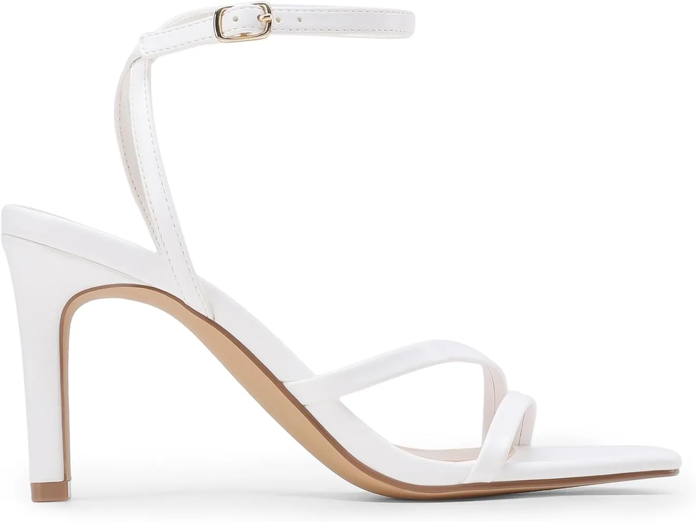 DREAM PAIRS Women’s High Stilettos Heels Open Toe Square Sandals Ankle Strap Pumps Sexy Comfort Strappy Dress Shoes Party Wedding Heeled Sandals
