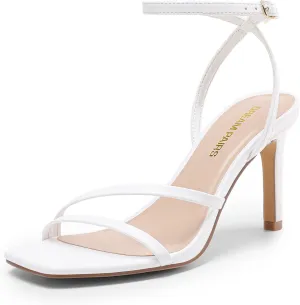DREAM PAIRS Women’s High Stilettos Heels Open Toe Square Sandals Ankle Strap Pumps Sexy Comfort Strappy Dress Shoes Party Wedding Heeled Sandals