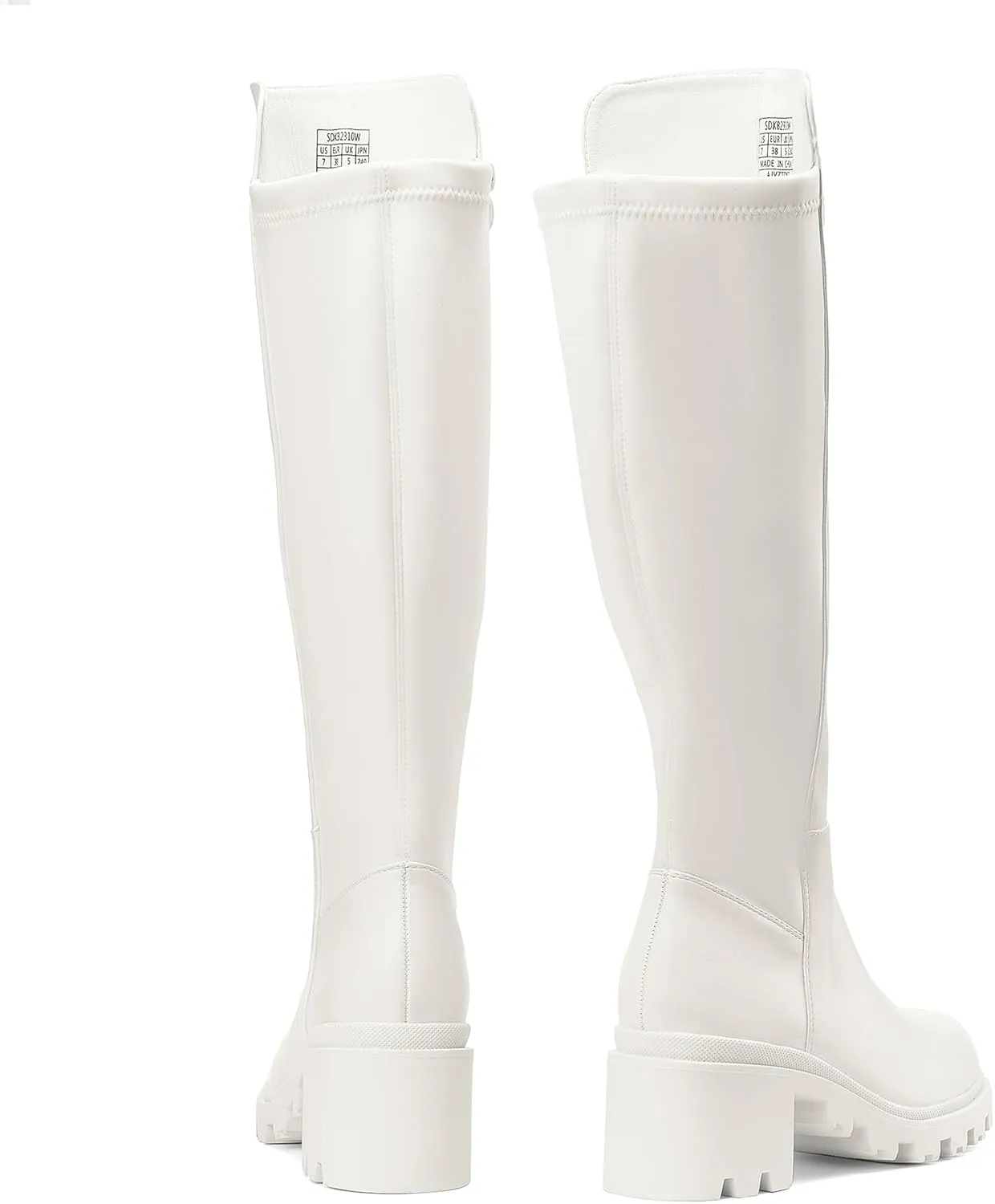 DREAM PAIRS Women's Knee High Boots, Comfortable Platform Round Toe Stretch Boots for Women