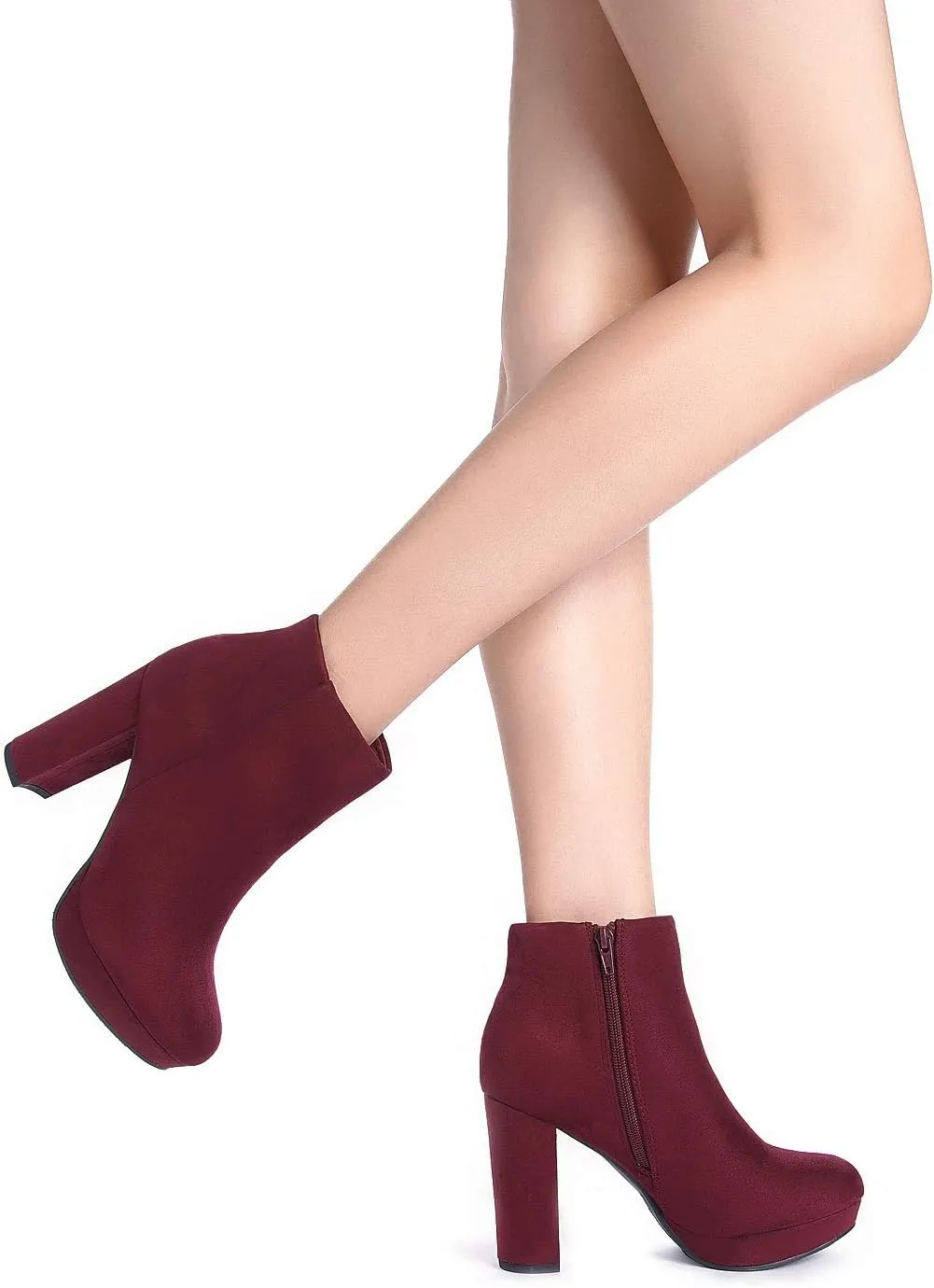 DREAM PAIRS Women's Stomp High Heel Ankle Boots