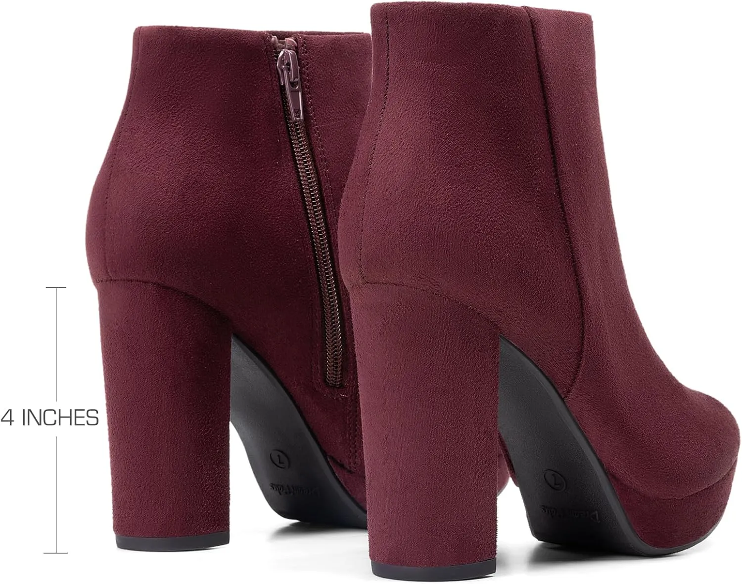 DREAM PAIRS Women's Stomp High Heel Ankle Boots