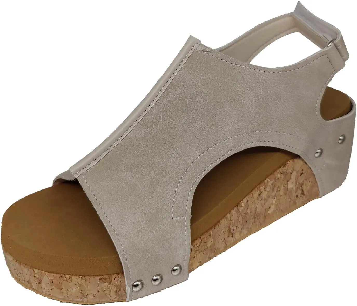 Eduavar Womens Wedge Sandals, Orthopedic Sandals for Women Sandals Open Toe Wedge Platform Sandal with Back Strap