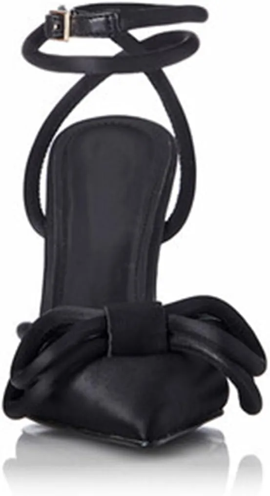 Elegant Women's Sexy Closed Toe Sandals with Bowknot, Fashion Large Size Ponited Toe High Heels for Party, Banquet And Fashion Show