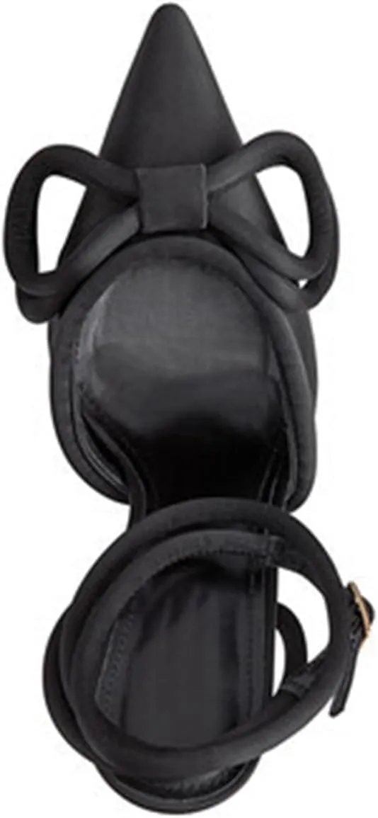 Elegant Women's Sexy Closed Toe Sandals with Bowknot, Fashion Large Size Ponited Toe High Heels for Party, Banquet And Fashion Show