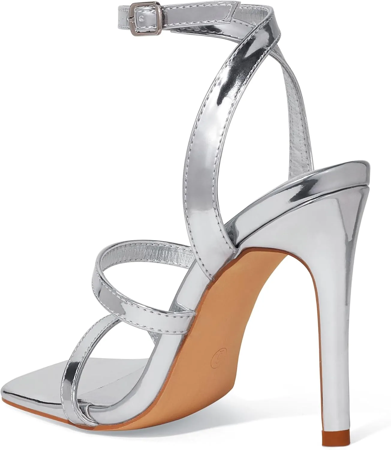 Elisabet Tang Elegant Black High Heeled Sandals for Women – Adjustable Straps, Square Toe, Stiletto Pumps for Party, Evening, and Formal Occasions