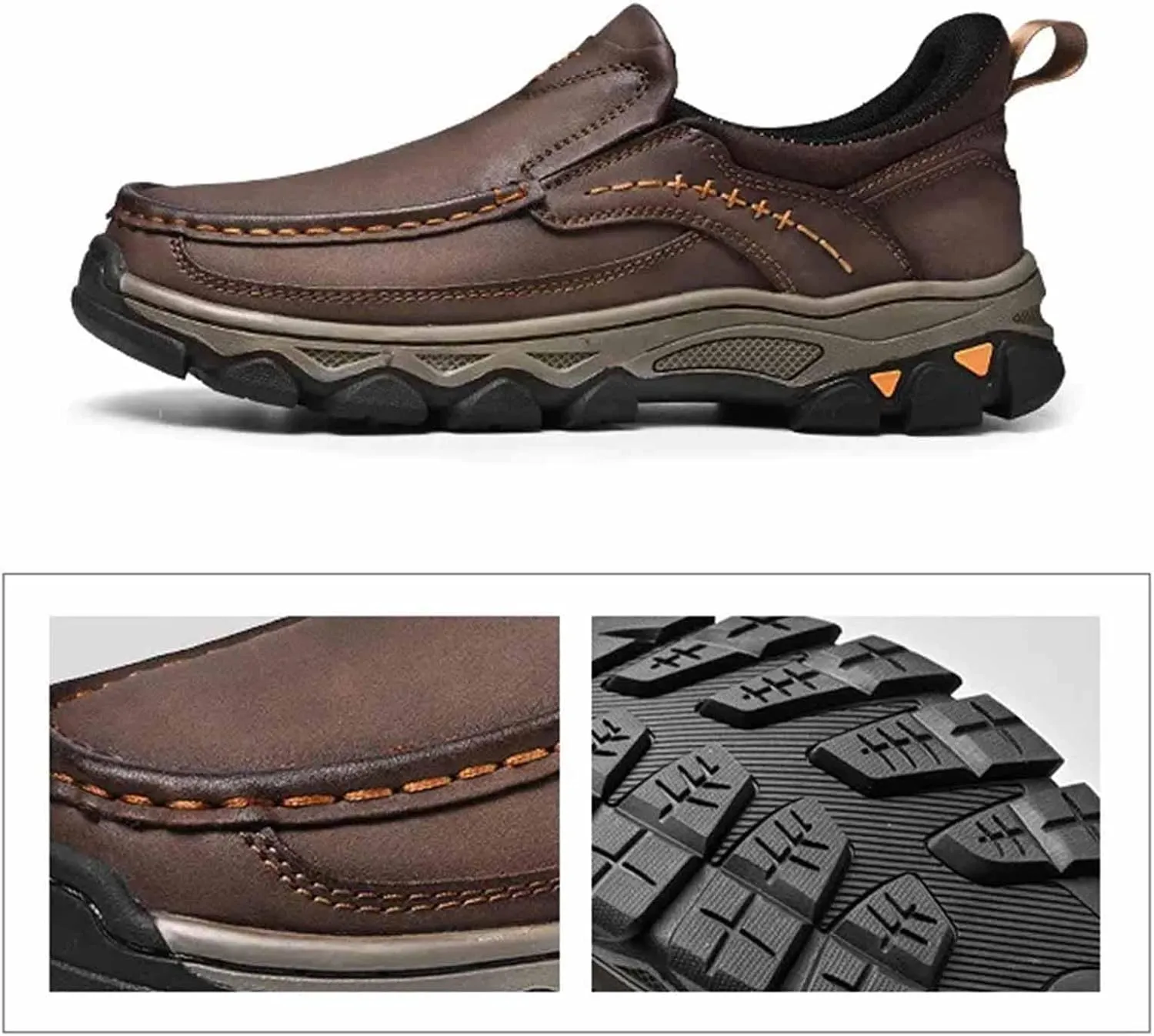 Enjerr Orthopedic Shoes Men, 2025 Enjerr Comfortable Loafers with Arch Support, Hands-Free, Non Slip, Casual Walking Shoes