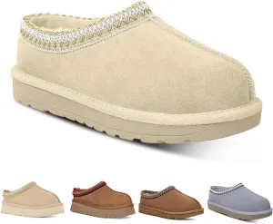 Fashion plush platform slippers for kids trend Mini Fleece Lined boots big kids Outdoor indoor slippers little kids Anti slip boots girl boys Short ankle boots Toddler
